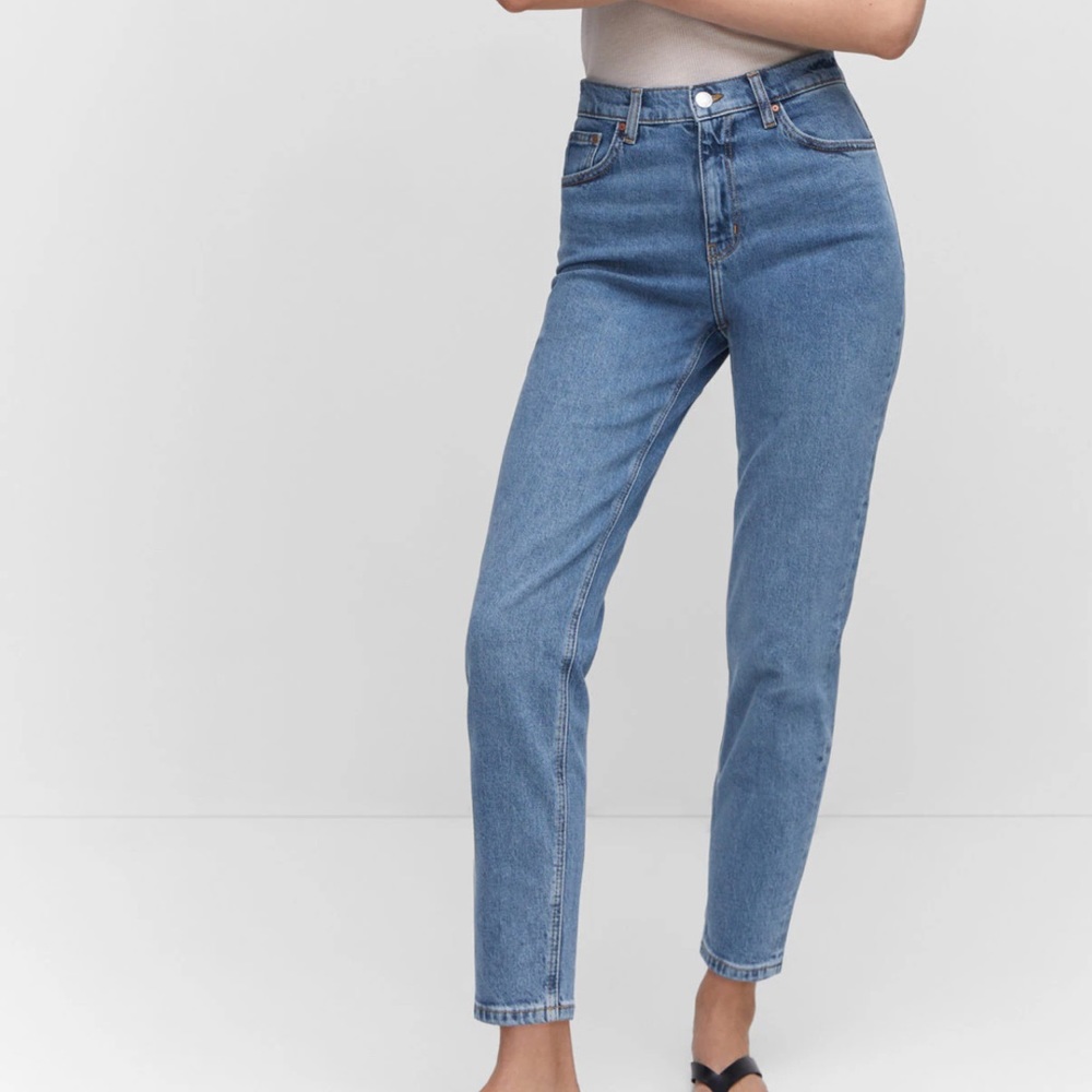 Mango mom jeans in medium blue
